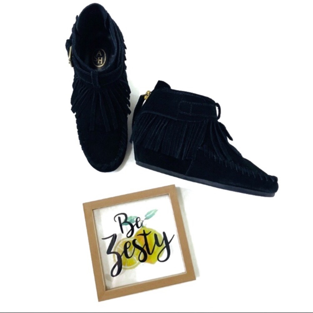 ASH fringe wedge moccasin “Spot”
